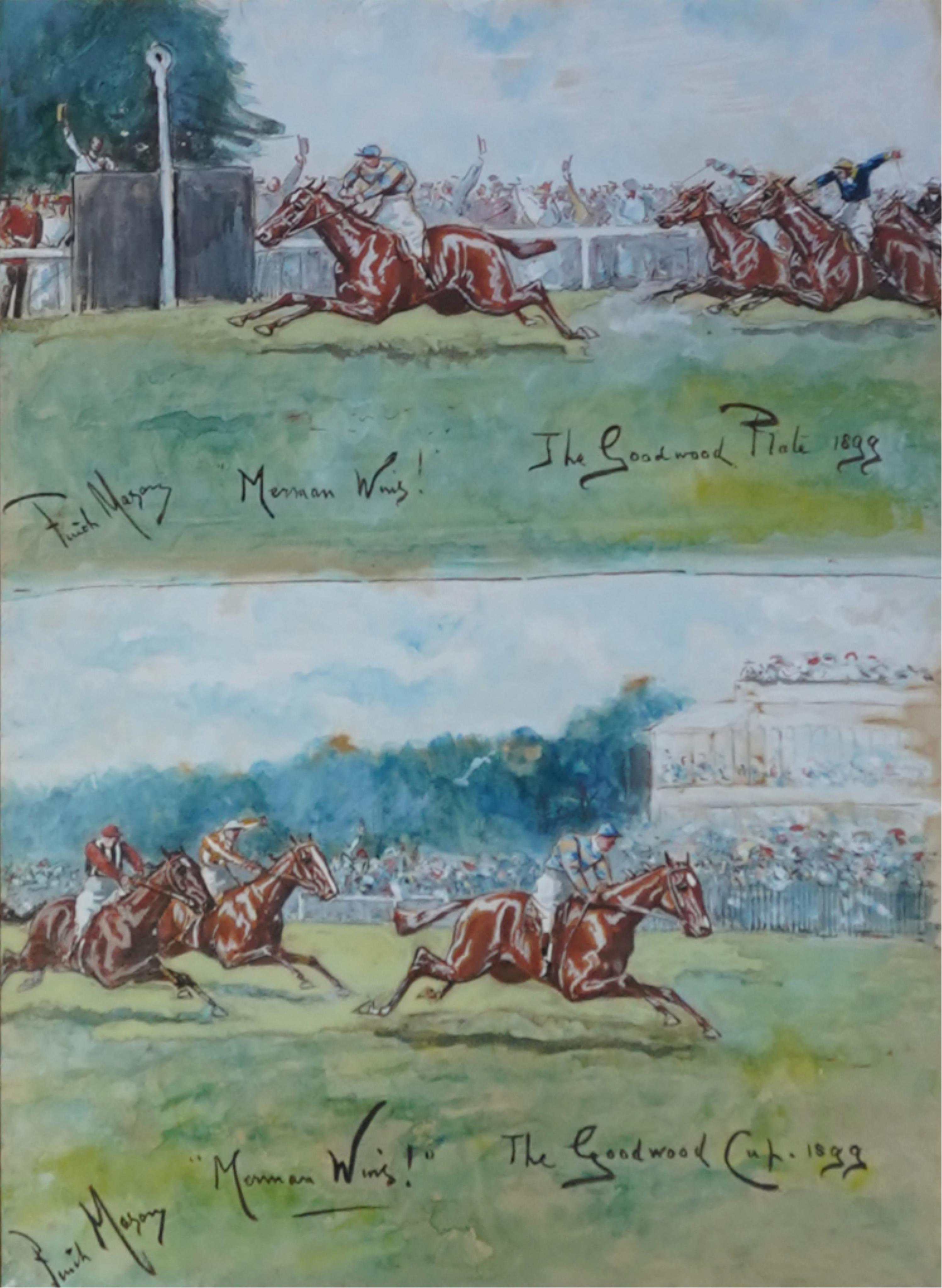 George Finch Mason, (1850-1915), 'Double Event - Goodwood, 1899'
